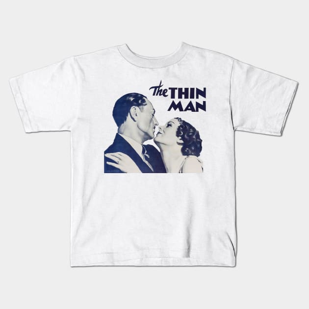 The Thin Man Movie Poster Kids T-Shirt by MovieFunTime